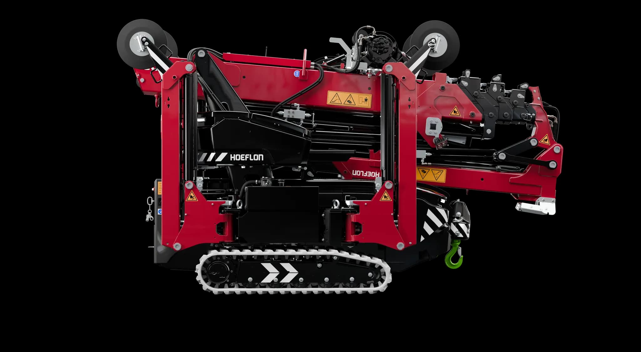 Hoeflon C6e BR Kran in Transportstellung