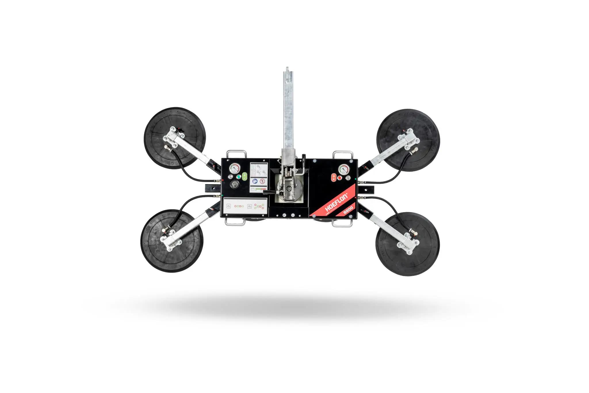 Hoeflon S600 mit Vakuumsystem zum Heben schwerer Objekte.