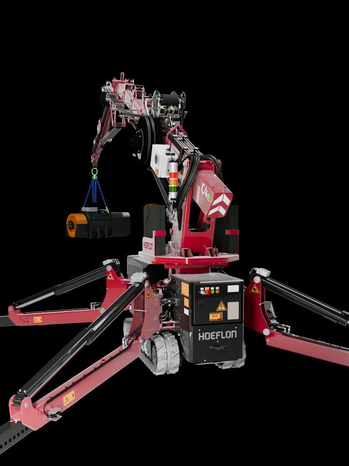 Bild des Hoeflon C4e Krans mit maximaler Tragfähigkeit.
